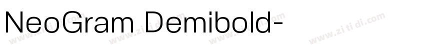 NeoGram Demibold字体转换
